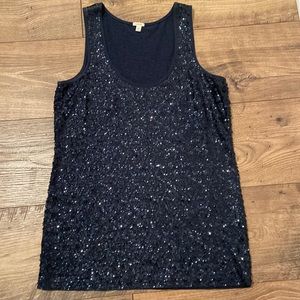 J.Crew Navy Sequin Tank